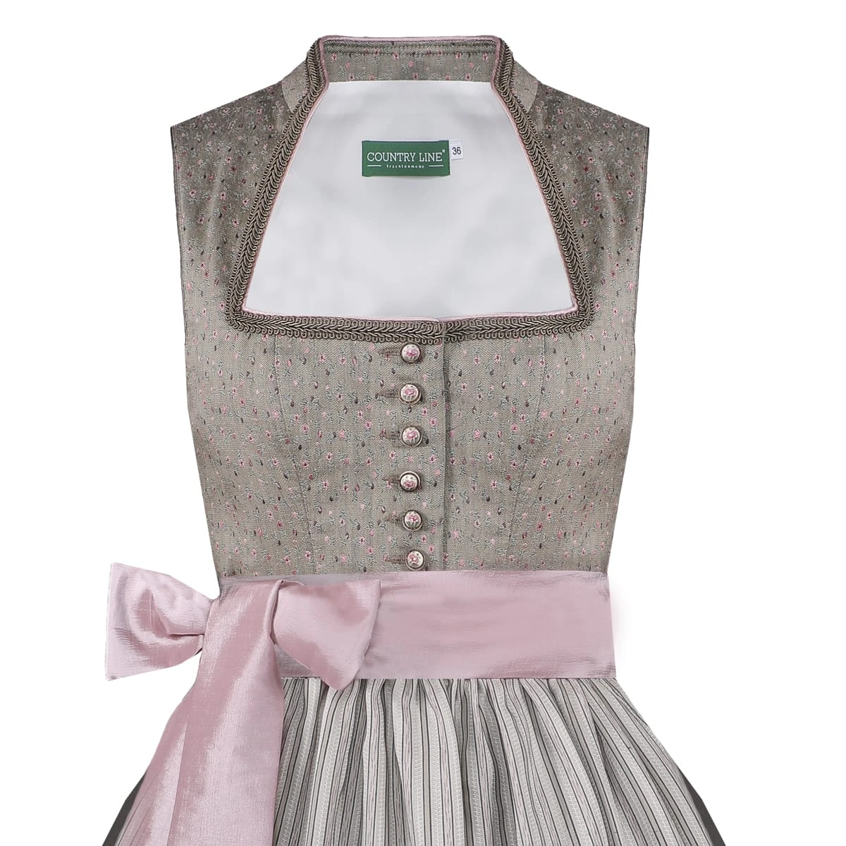 Midi Dirndl In Beige 5 Midi Dirndl In Beige – Bild 3