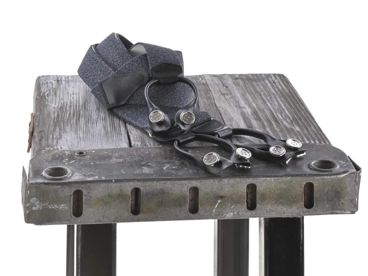 Hosenträger 36mm Meliert In Anthrazit 5 Hosenträger 36mm Meliert In Anthrazit – Bild 3