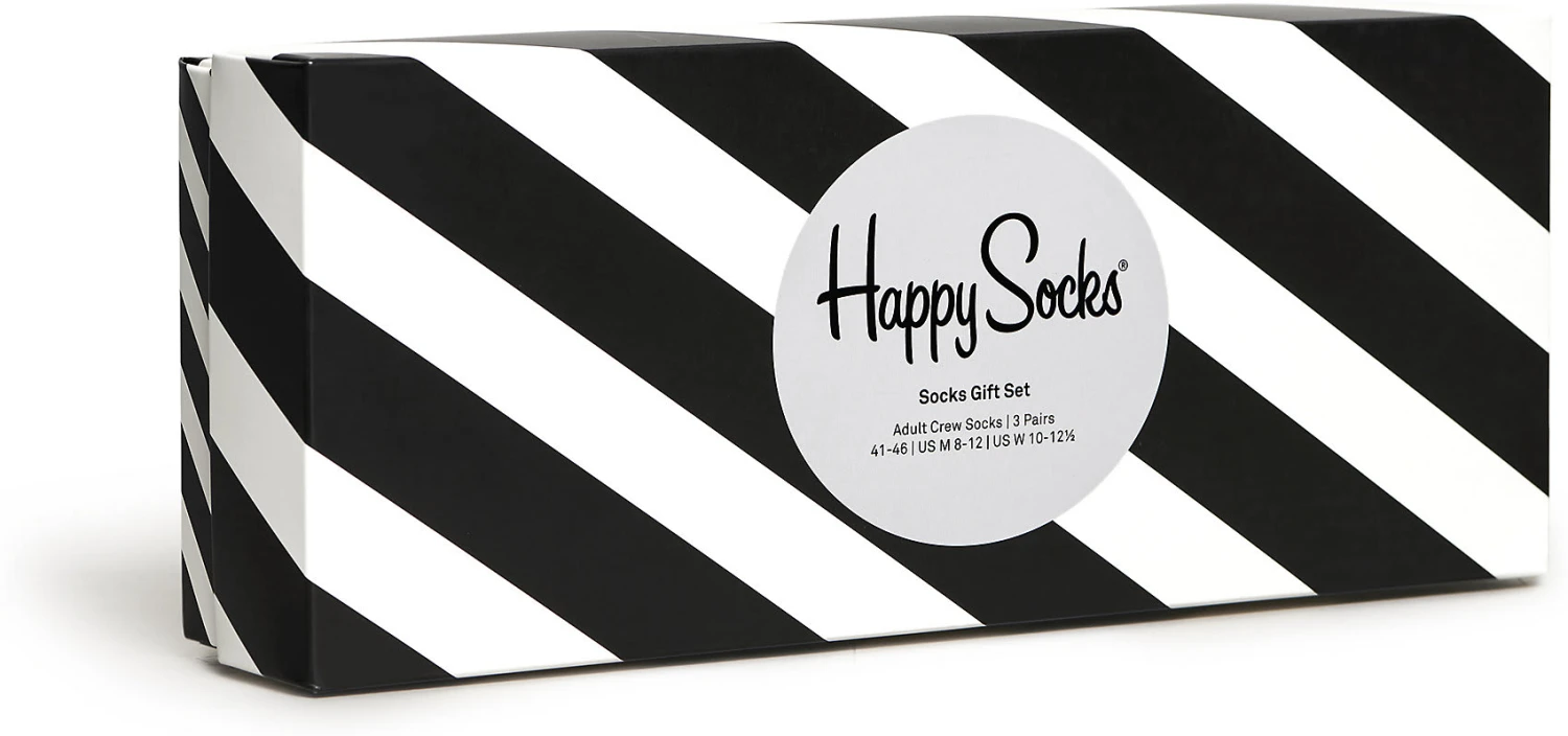 Happy Socks 4er Pack 4-pack Classic Black & White Socks Gift Set Socken 4 Happy Socks 4er Pack 4-pack Classic Black & White Socks Gift Set Socken – Bild 2