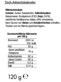 Schokoladen-Adventskalender "Hello Kitty" - 120 G - Ab 3 Jahren -Bekleidungsgeschäft hello kitty schokoladen adventskalender hello kitty 120 g ab 3 jahren 2