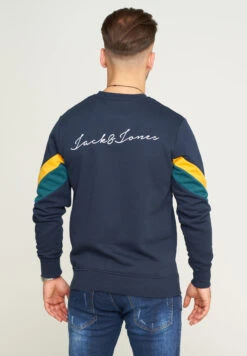 Jack & Jones Sweatshirt - JACOB INFINITY SWEAT CREW NECK In Navy Blazer -Bekleidungsgeschäft jack and jones sweatshirt jacob infinity sweat crew neck in navy blazer 2