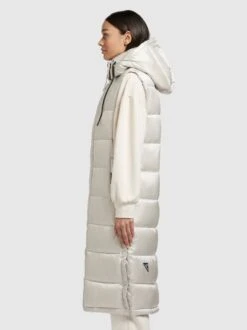 Khujo Weste TOURIN SATIN In Perlweiß -Bekleidungsgeschäft khujo weste tourin satin in perlweiss 2