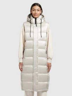 Khujo Weste TOURIN SATIN In Perlweiß -Bekleidungsgeschäft khujo weste tourin satin in perlweiss 3