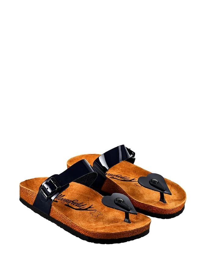 Leder-Zehentrenner In Schwarz 4 Leder-Zehentrenner In Schwarz – Bild 2