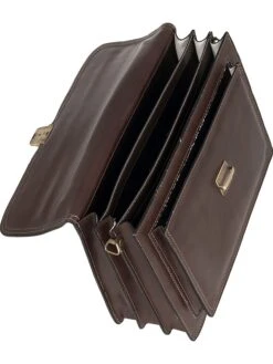 Leder-Businesstasche "Roma" In Braun - (B)41 X (H)31 X (T)18 Cm -Bekleidungsgeschäft ore10 leder businesstasche roma in braun b 41 x h 31 x t 18 cm 2