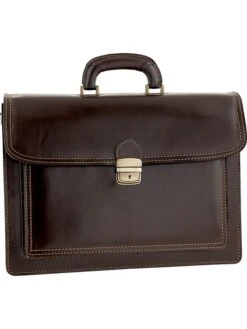 Leder-Businesstasche "Roma" In Braun - (B)41 X (H)31 X (T)18 Cm