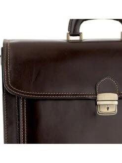 Leder-Businesstasche "Roma" In Braun - (B)41 X (H)31 X (T)18 Cm -Bekleidungsgeschäft ore10 leder businesstasche roma in braun b 41 x h 31 x t 18 cm 3