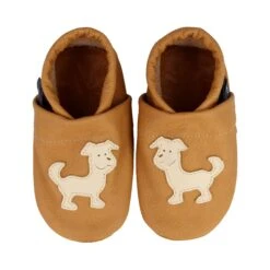 Hausschuhe / Lederpuschen Mit Hund In Caramel / Beige 8 Hausschuhe / Lederpuschen Mit Hund In Caramel / Beige -Bekleidungsgeschäft pantau its a small world hausschuhe lederpuschen mit hund in caramel beige 2