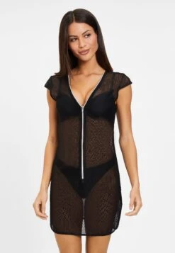 Netzkleid In Schwarz -Bekleidungsgeschäft petite fleur gold netzkleid in schwarz 1