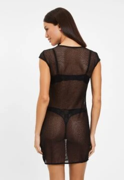 Netzkleid In Schwarz -Bekleidungsgeschäft petite fleur gold netzkleid in schwarz 2