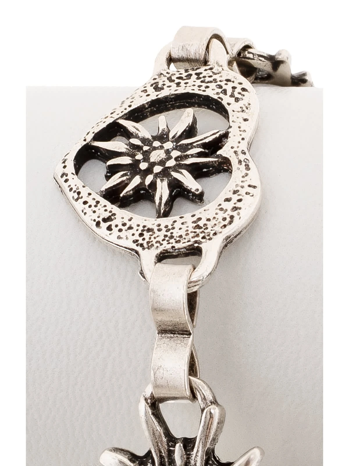 Armband AB7002 Altsilber Edelweiss Und Herz 5 Armband AB7002 Altsilber Edelweiss Und Herz – Bild 3