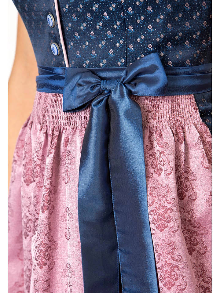 Dirndl "Cynthia" In Dunkelblau/ Rosa 8 Dirndl "Cynthia" In Dunkelblau/ Rosa – Bild 6