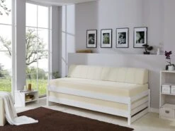 Stapelliege Stapelbett Gästebett In Weiß -Bekleidungsgeschäft ticaa stapelliege stapelbett gastebett in weiss 2