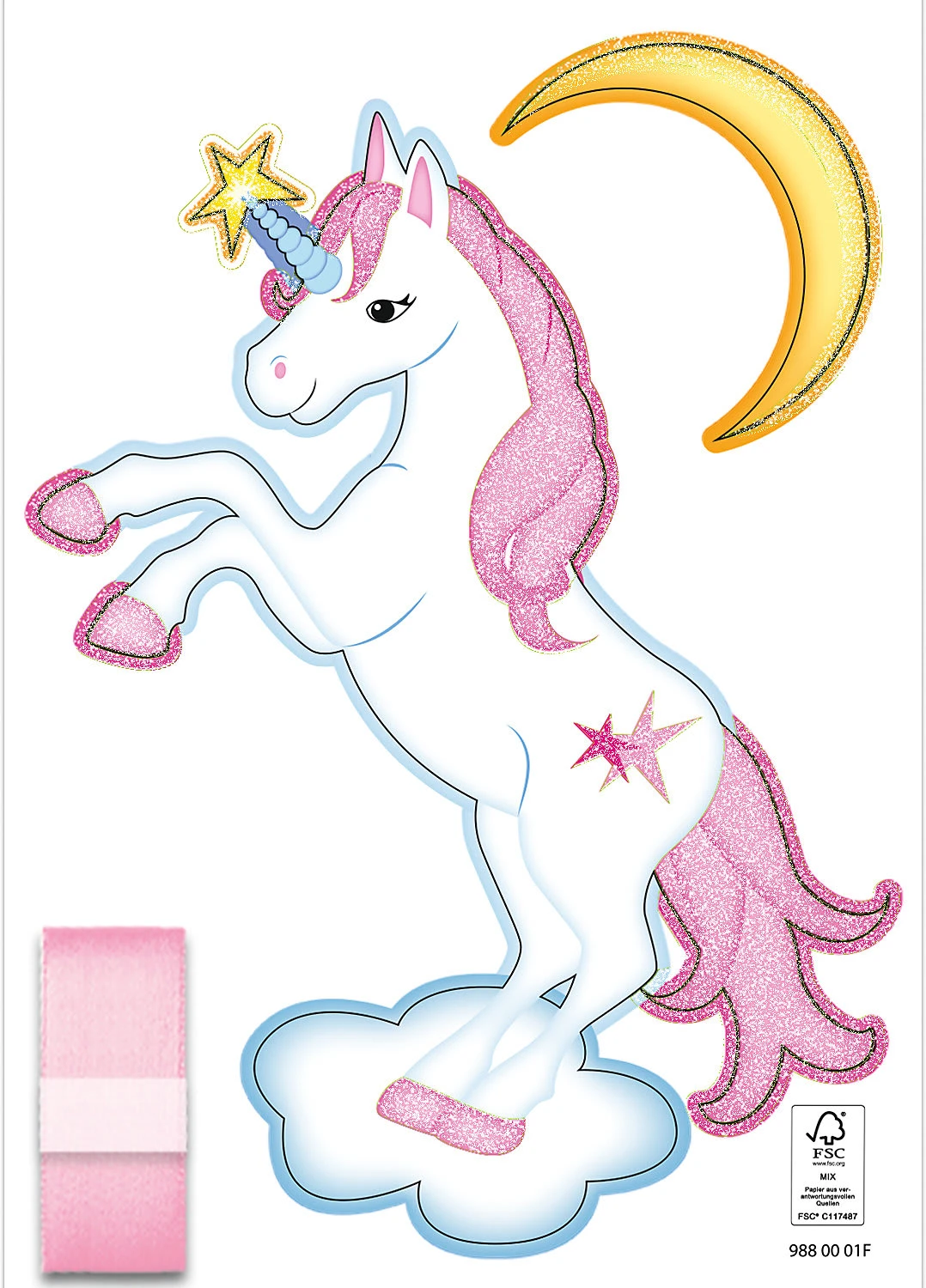 Ursus Deko-Set Schultüte Easy Line Einhorn 4 Ursus Deko-Set Schultüte Easy Line Einhorn – Bild 2